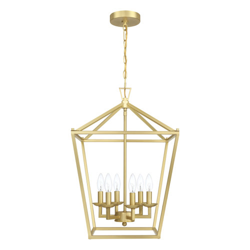 Everly Quinn Gurjit Light Dimmable Lantern Geometric Chandelier